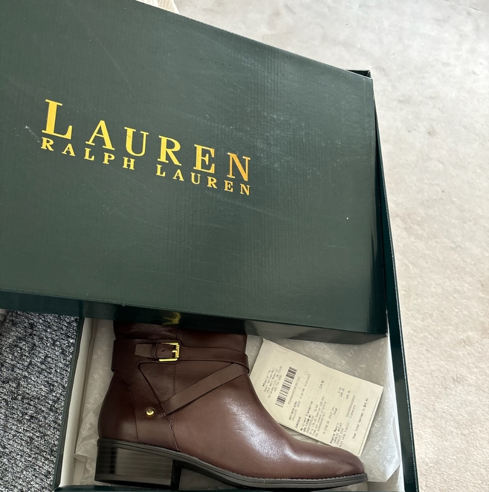 Ralph Lauren Riding Boots New With Box